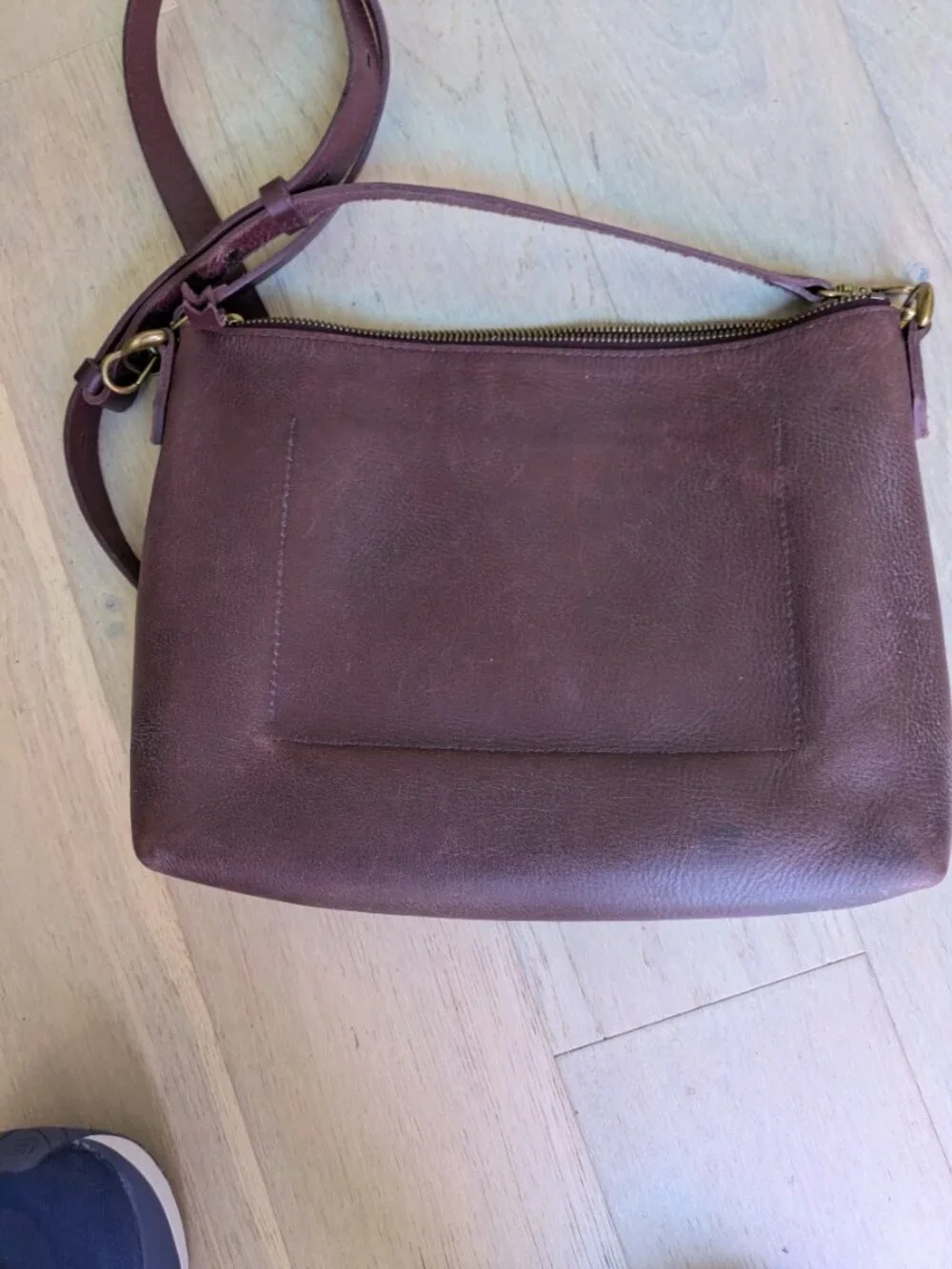 Madewell Burgandy Leather Transport Crossbody